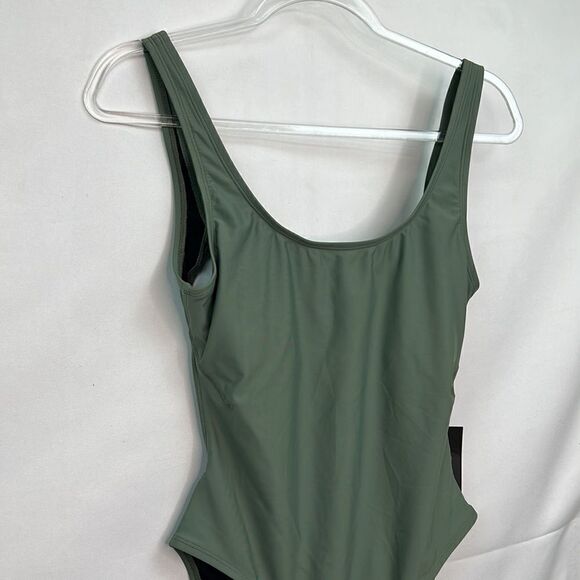 Saturdays NYC All Terrain one piece swim suit in Olive size medium NWT - Picture 4 of 11